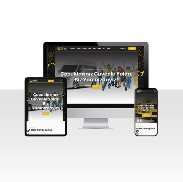 Okul Servisi ve Personel Taşımacılığı Web Sitesi - School (WEN382)