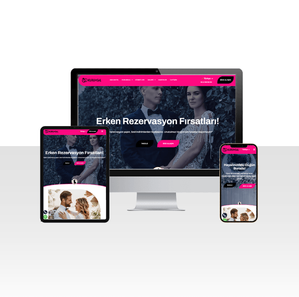 Düğün ve Davet Salonu Web Sitesi Paketi - Wedding Hall (WEN388)