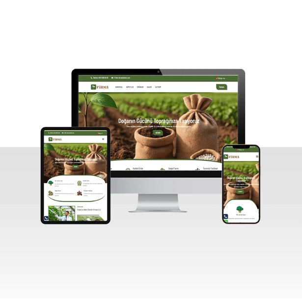 Fidan ve Gübre Üretimi Web Sitesi Paketi - Sera (WEN463)